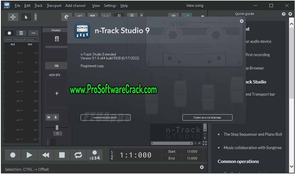 n-Track Studio Suite v9.1.6.5938 Multilingual Portable 