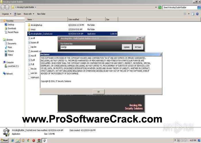 Ancalog Exploit Builder Software